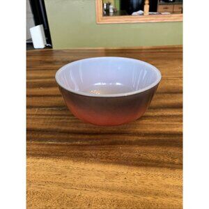 Vintage Anchor Hocking Fire King Brown Red Ombre Small Mixing Bowl 6" x 3"